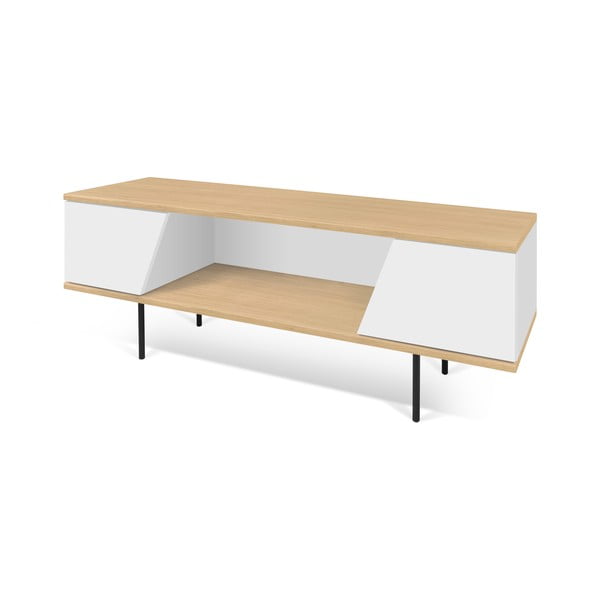 Бяла и кафява маса за телевизор Dixie, 140 x 51 cm - TemaHome