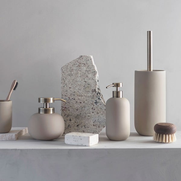 Кремава керамична четка за тоалетна Lotus - Mette Ditmer Denmark-image-2