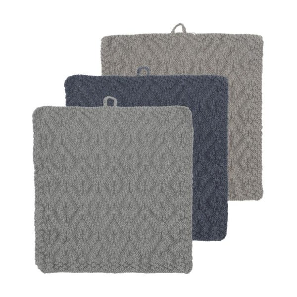 Комплект от 3 памучни кухненски кърпи Mirage Grey - A Simple Mess