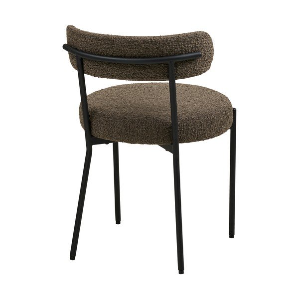 Кафяв тапициран трапезен стол Badalona – House Nordic-image-4