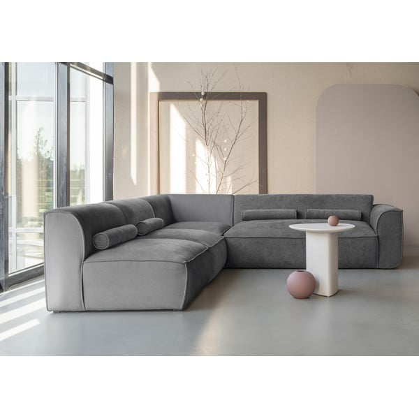 Сив ъглов диван (ляв ъгъл) Flex Felix – Miuform-image-1