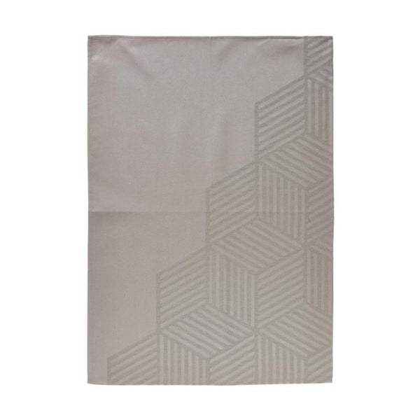 Сиво-кафява кухненска кърпа от 100 % памук Hexagon, 50 x 70 cm - Zone