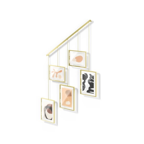 Метални рамки за стена в златист цвят в комплект от 5 бр 66x69 cm Exhibit - Umbra-image-4