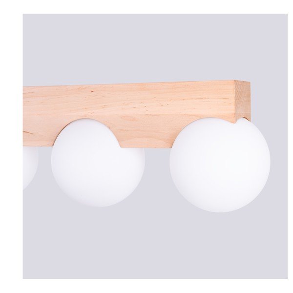 Бяло/естественo осветително тяло за таван със стъклен абажур ø 12 cm Solum – Sollux-image-4