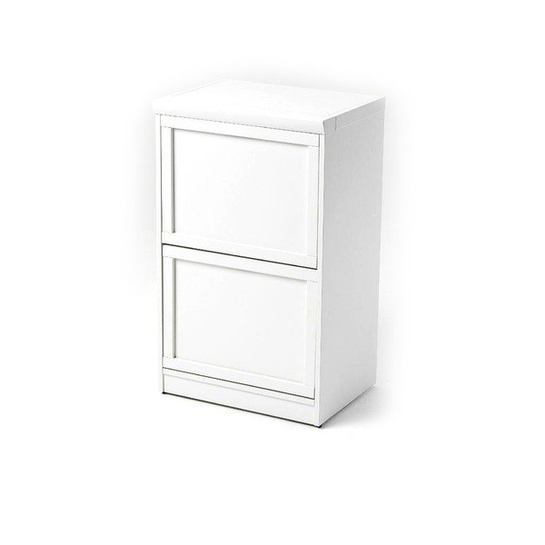 Bílé skládací žehlicí prkno z bukového dřeva s výklopnými policemi Arredamenti Italia Stiromobile-image-1