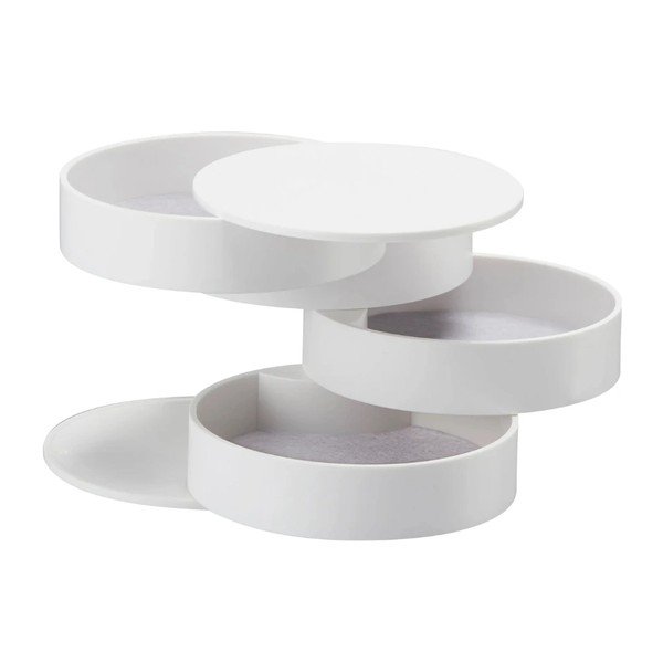 Бяла кутийка за бижута, ⌀ 10 cm Tower - YAMAZAKI