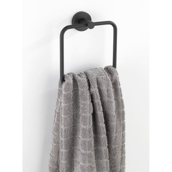 Матово черно стенна поставка за кърпи от неръждаема стомана Bosio – Wenko-image-1