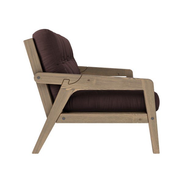 Кафяв разтегателен диван 204 cm Grab - Karup Design-image-4