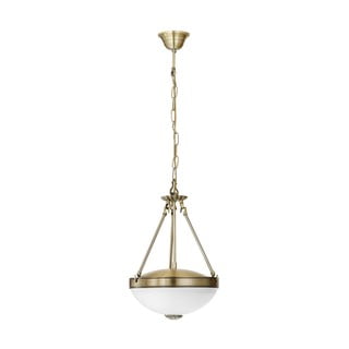 Бяло и златисто висящо осветително тяло със стъклен абажур ø 31 cm SAVOY – EGLO
