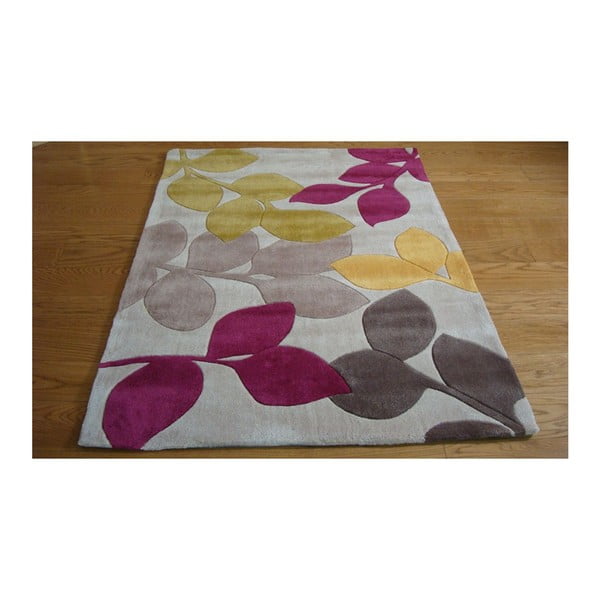 Koberec Stencil Leaf Fuchsia, 80x150 cm-image-2