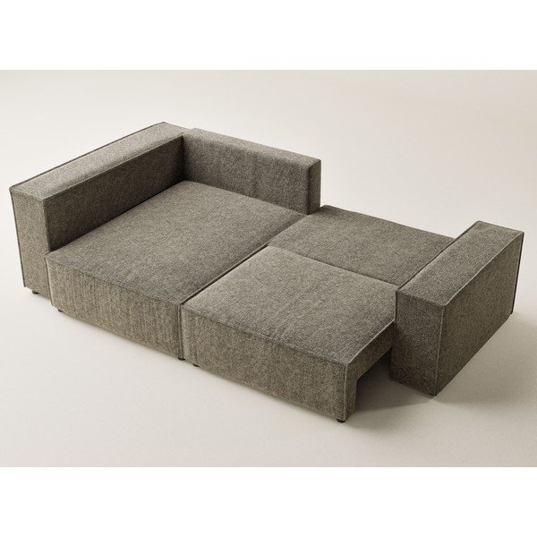 Кафяв шенилов сгъваем/с място за съхранение ъглов диван (ляв ъгъл/L форма) Tonga – Maison de Rêve-image-3