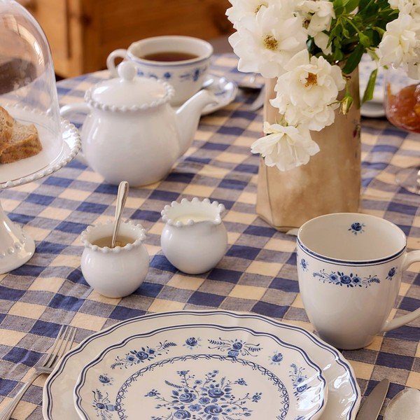 Бял глинен чайник с цедка 500 ml Pearl – Costa Nova-image-2