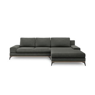 Тъмносив ъглов разтегателен диван , десен ъгъл Planet - Windsor & Co Sofas