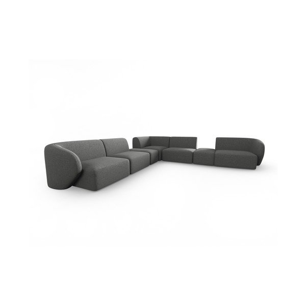 Сив шенилов ъглов диван Paolo – Milo Casa