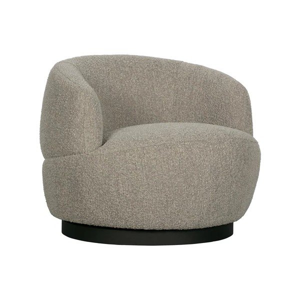 Светлосиво въртящо се кресло Wolly – WOOOD