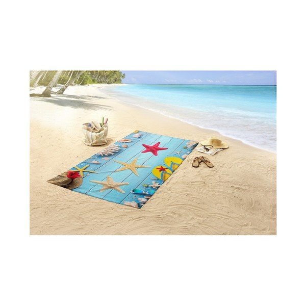 Плажна кърпа с принт Beachy, 100 x 180 cm - Good Morning-image-1