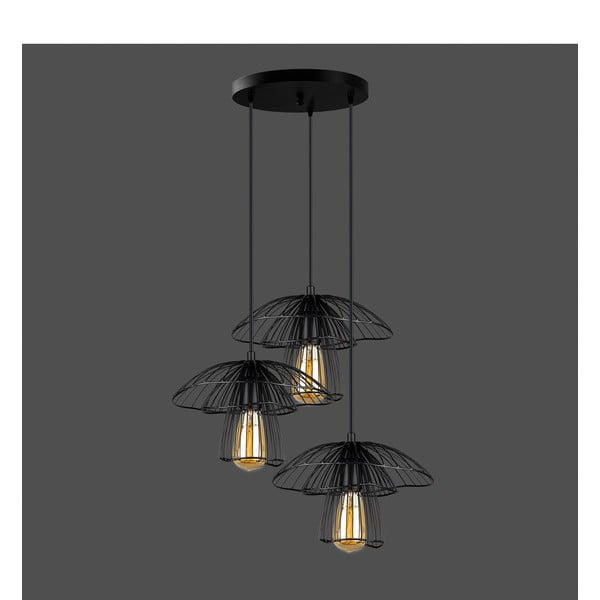 Черно висящо осветително тяло, височина 117 cm Root - Squid Lighting-image-1