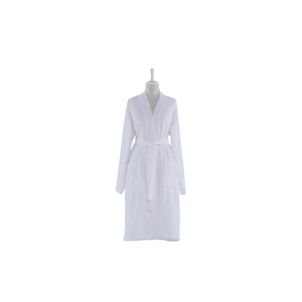 Бял памучен халат за баня Smooth, размер 4 мм. S/M - Bella Maison