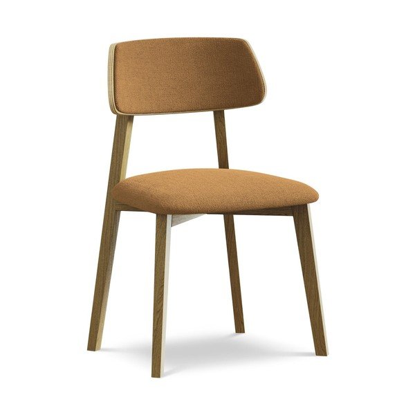 Теракотен трапезен стол от масивна дървесина Niu – Makamii