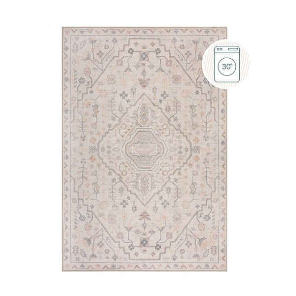 Кремав килим подходящ за пране 152x230 cm Teo Traditional – Flair Rugs