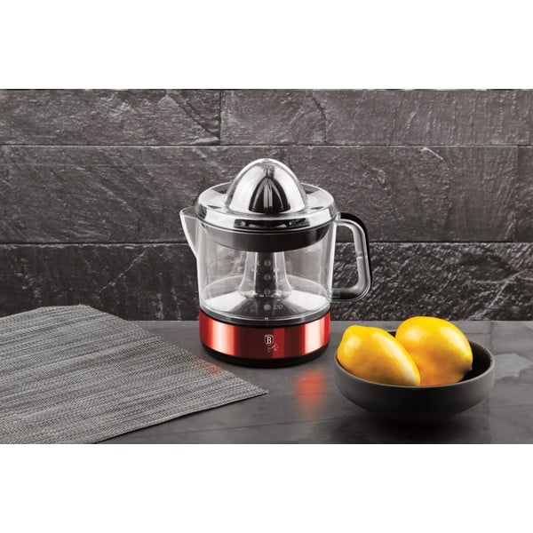 Червена електрическа цитрусова преса Burgundy Metallic Line - BerlingerHaus-image-1
