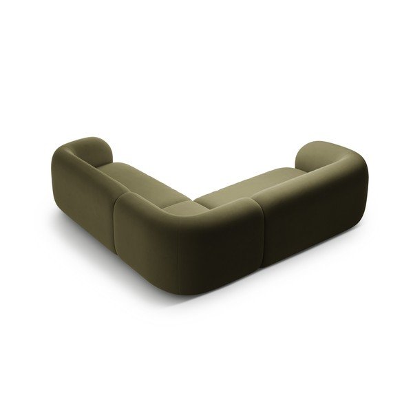 Зелен кадифен ъглов диван Kate – Micadoni -image-2