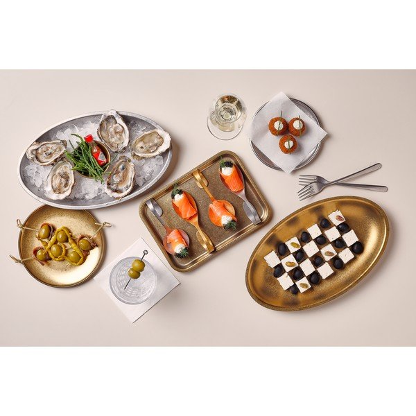 Десертна z terazza чиния  в златист цвят ø 17 cm Serve – BonBistro-image-2