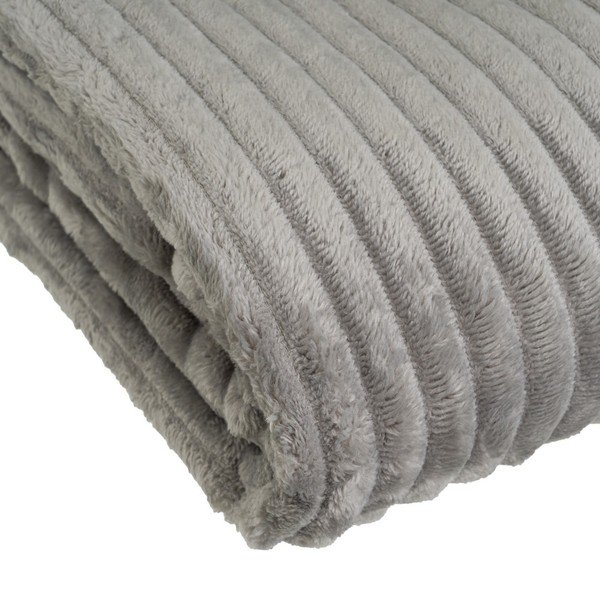 Сиво одеяло от микроплюш 130x160 cm Fur Velvet – Casa Selección-image-3