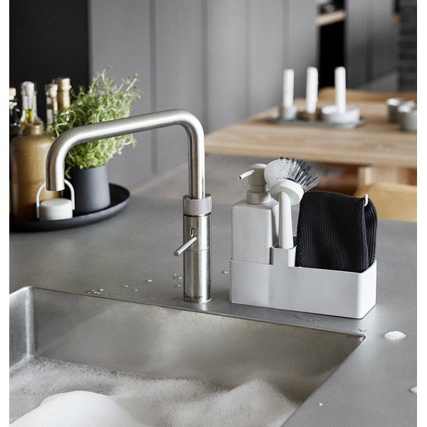 Светлосива пластмасова/силиконова стойка за перилни препарати Singles – Zone-image-1