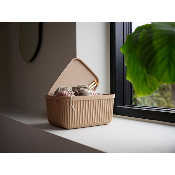 Светлокафяви кутии за съхранение в комплект 2 бр. с капаци 32x23x20,5 cm Pulp – Zone-image-1