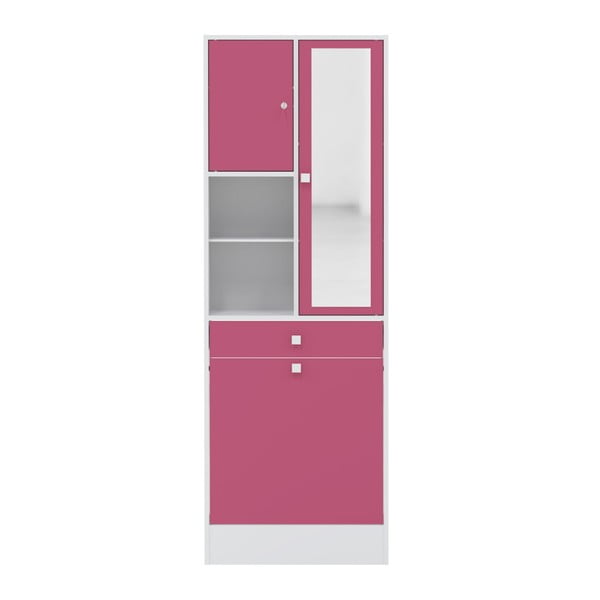 Růžová koupelnová skříňka Symbiosis André, šířka 62,6 cm