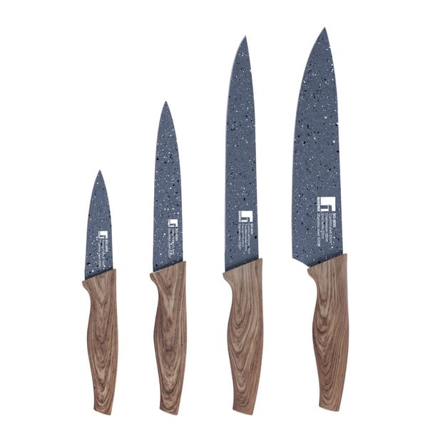 Комплект от 4 кухненски ножа от неръждаема стомана Marble - Bergner