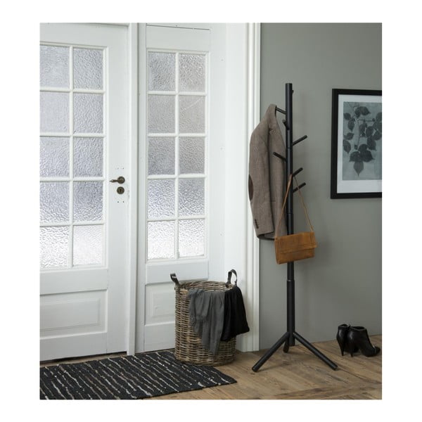 Черна каучукова дървена закачалка Bremen - Actona-image-1