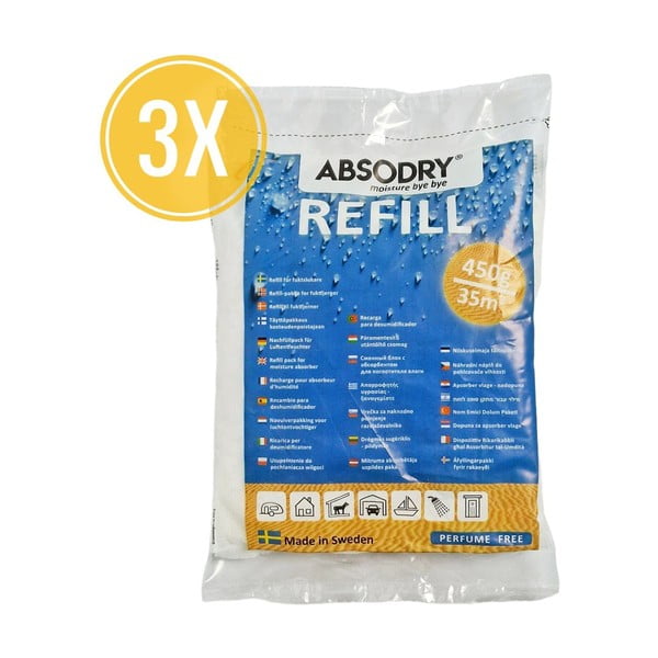 Касети за смяна за абсорбатора на влага в комплект от 3 бр. Absodry Maxi – Everbrand Sweden-image-1