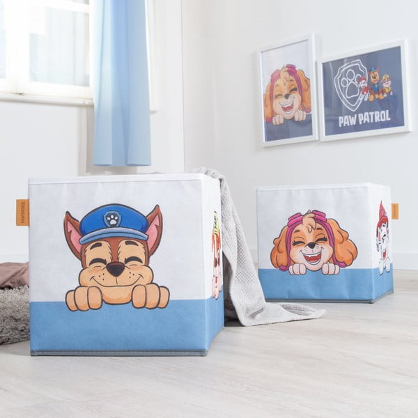 Текстилни детски органайзери за играчки в комплект 2 бр. 27x27x27 cm Paw Patrol – Roba-image-1