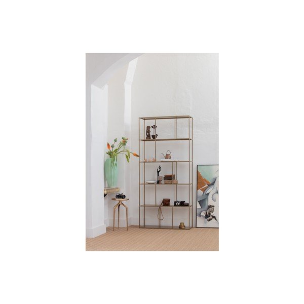 Метален шкаф за книги в златист цвят 90x196 cm Valued - BePureHome-image-1