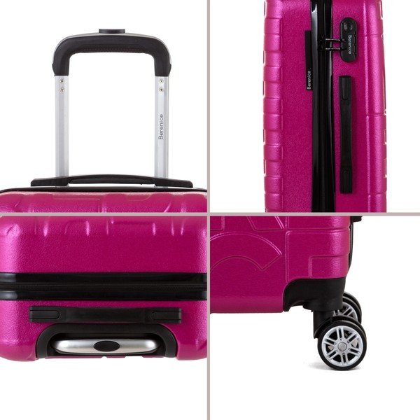 Комплект от 3 розови куфара Typo - Berenice-image-1