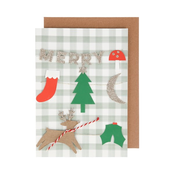 Коледна картичка Merry Christmas - Meri Meri