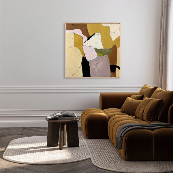 Ръчно рисувана картина с включена рамка/върху платно 101x101 cm Featured – Malerifabrikken-image-1