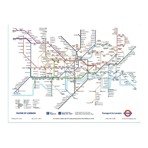 Velkoformátová tapeta Londýnské metro, 158x232 cm