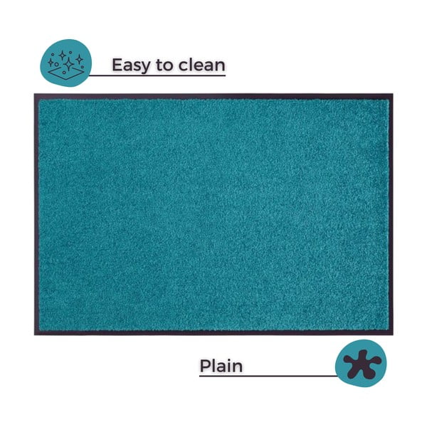 Тюркоазена изтривалка Wash & Clean, 39 x 58 cm - Hanse Home-image-3