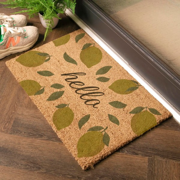 Изтривалка от кокосови влакна 40x60 cm Hello Lemons – Artsy Doormats-image-1