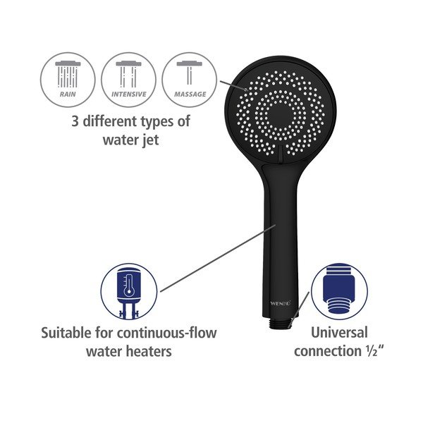 Душ глава ø 9,5 cm Water Saving - Wenko-image-4