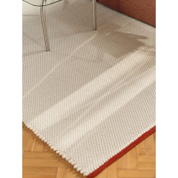 Червен /бежов ръчно изработен вълнен килим 140x200 cm Lenu – noo.ma-image-3