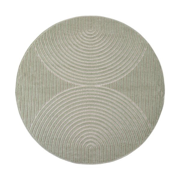 Зелен кръгъл килим за открито и закрито ø 80 cm Nova 1201 – Ayyildiz Carpets
