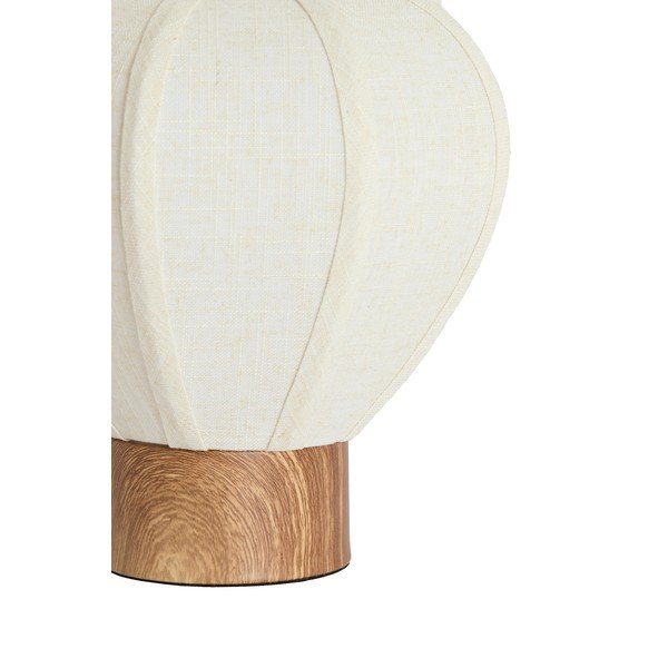 Кремава метална настолна лампа с текстилен абажур (височина 23,5 cm) Kyzo – Light & Living-image-2