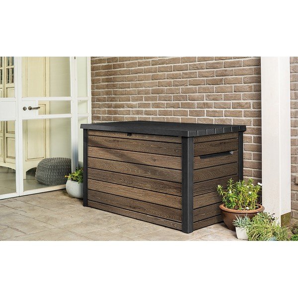 Кафява пластмасова градинска кутия за съхранение Signature – Keter-image-1