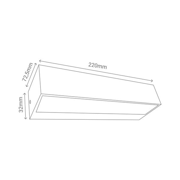 Сива стенна лампа Tisa, 22 x 7,25 cm - SULION-image-1
