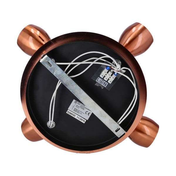 Лампа за таван в меден цвят с метален абажур 35x35 cm Cross - Candellux Lighting-image-4