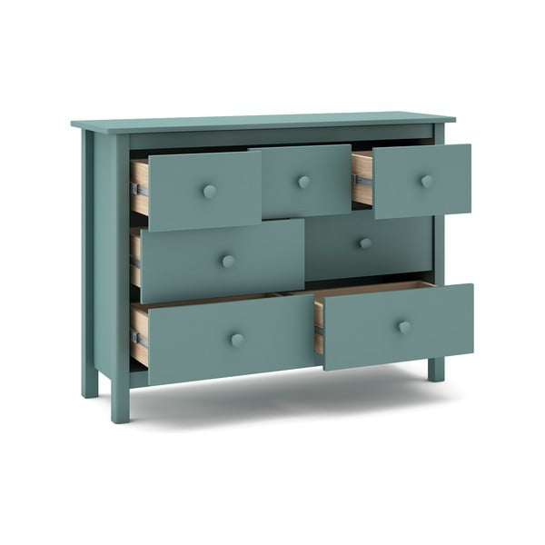 Нисък детски скрин от борова дървесина в цвят бензин 110x80 cm Max - Marckeric-image-3